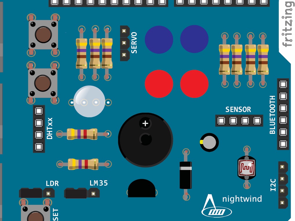 Imagem do projeto Nightwind Shield: Uma Abordagem Inovadora para o Ensino de Arduino